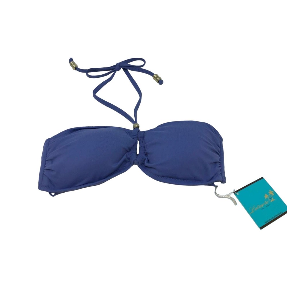 Letarte Bandeau Bikini Swim Top, Women's Size M - Purple